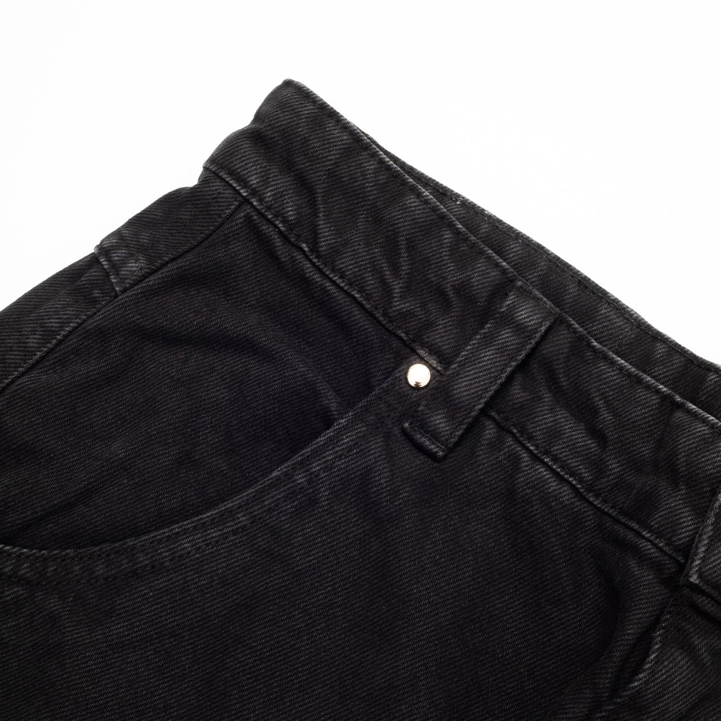 Jeans Pants Logo Line Black