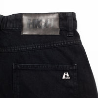 Jeans Pants Logo Line Black