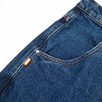 Jeans Pants Logo Line Blue