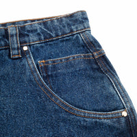 Jeans Pants Logo Line Blue