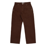 Jeans Pants Logo Line Brown