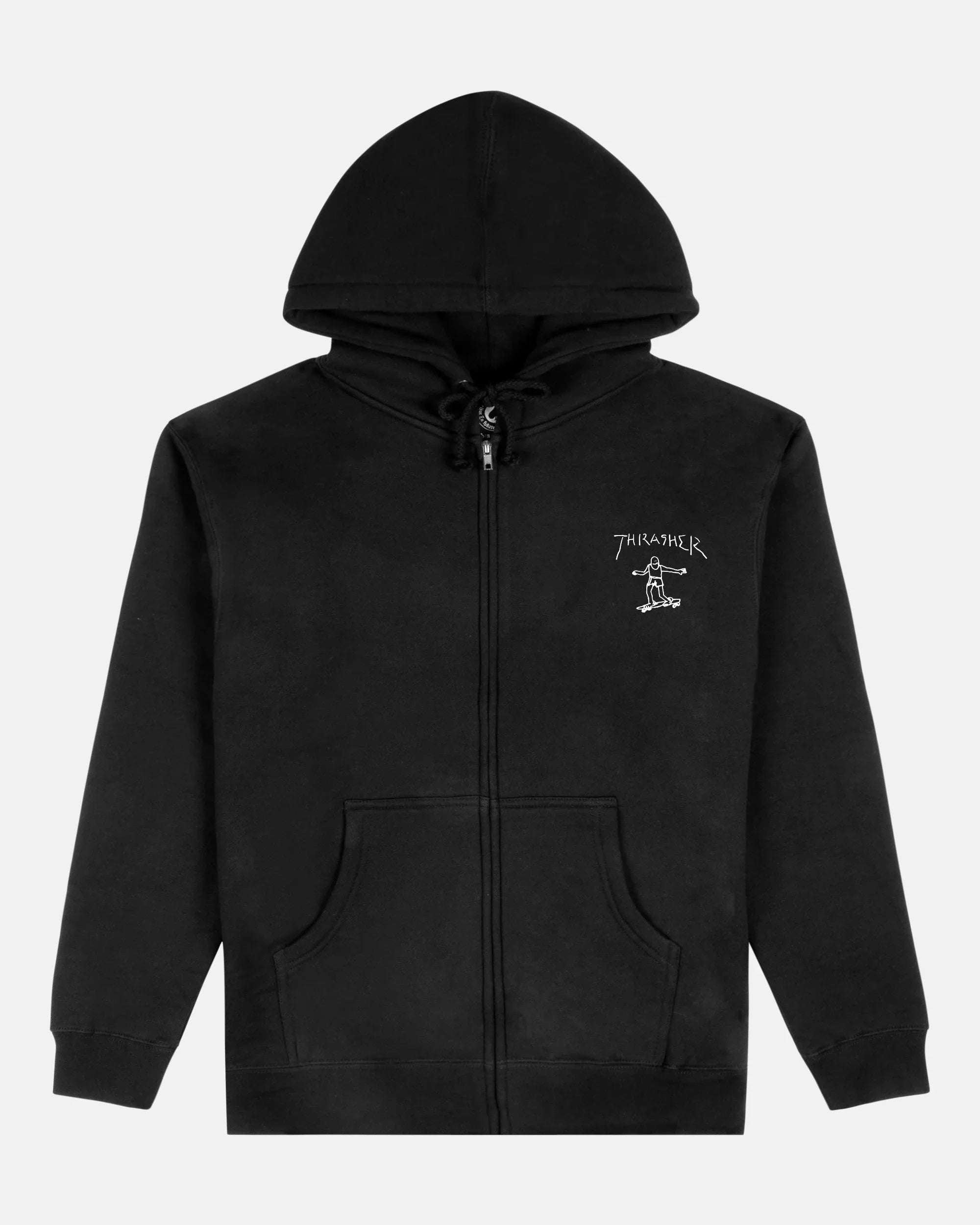 GONZ - ZIP UP HOODIE - BLACK - Four Street