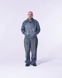Vintage Surf Leather Jacket - Blue