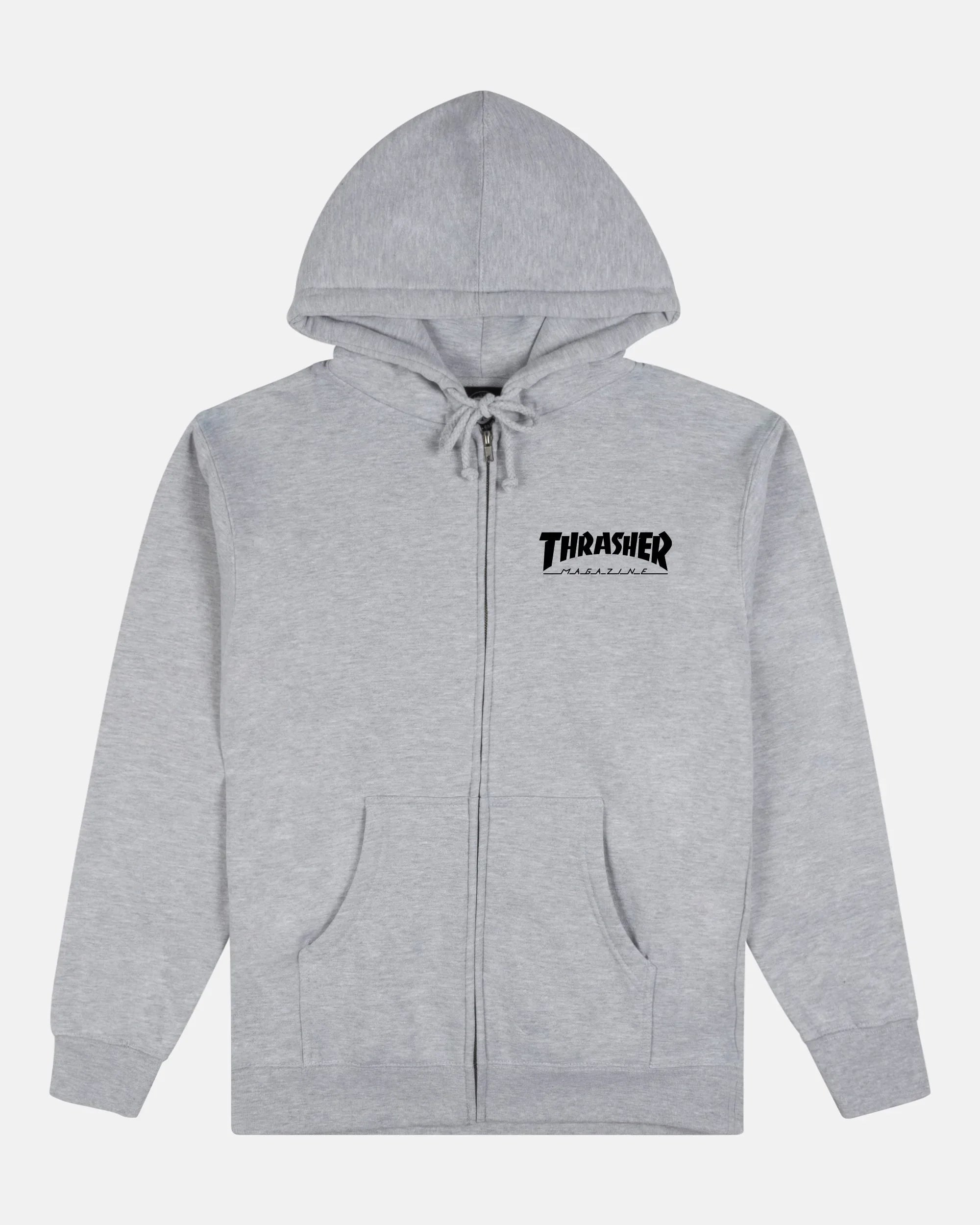 MAG LOGO - ZIP UP HOODIE - GREY - Four Street