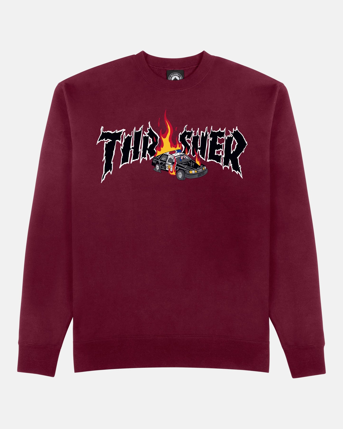 COP CAR - CREWNECK - MAROON