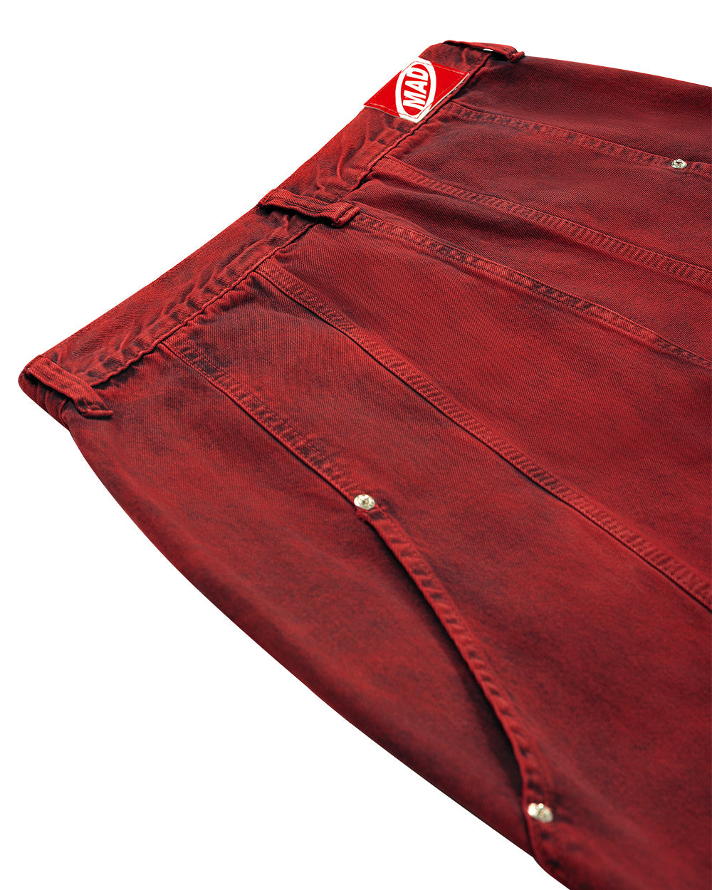 CALÇA JEANS CURVALÍNEA DOUBLE HAND VERMELHA