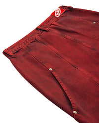 CALÇA JEANS CURVALÍNEA DOUBLE HAND VERMELHA