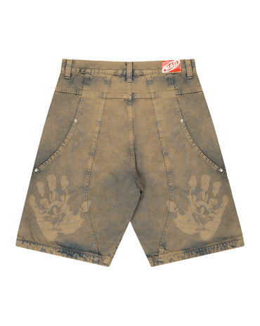 BERMUDA JEANS CURVALÍNEA DOUBLE HAND MARROM