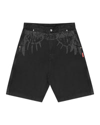 BERMUDA JEANS CURVALÍNEA CINTO TRIBAL