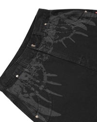 BERMUDA JEANS CURVALÍNEA CINTO TRIBAL