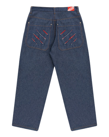 CALÇA JEANS RASGO DENTE DE SABRE
