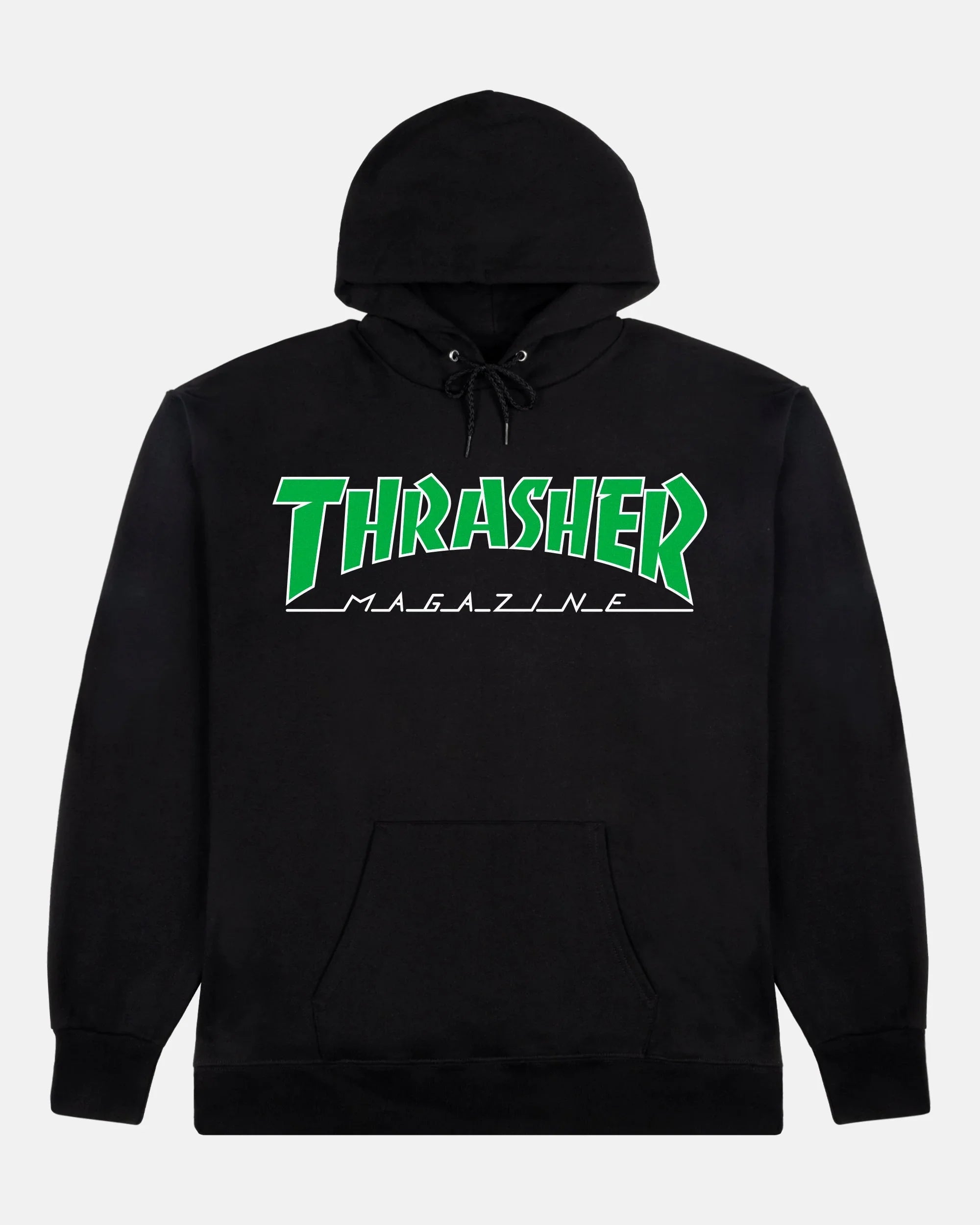 OUTLINED - HOODIE - BLACK / GREEN