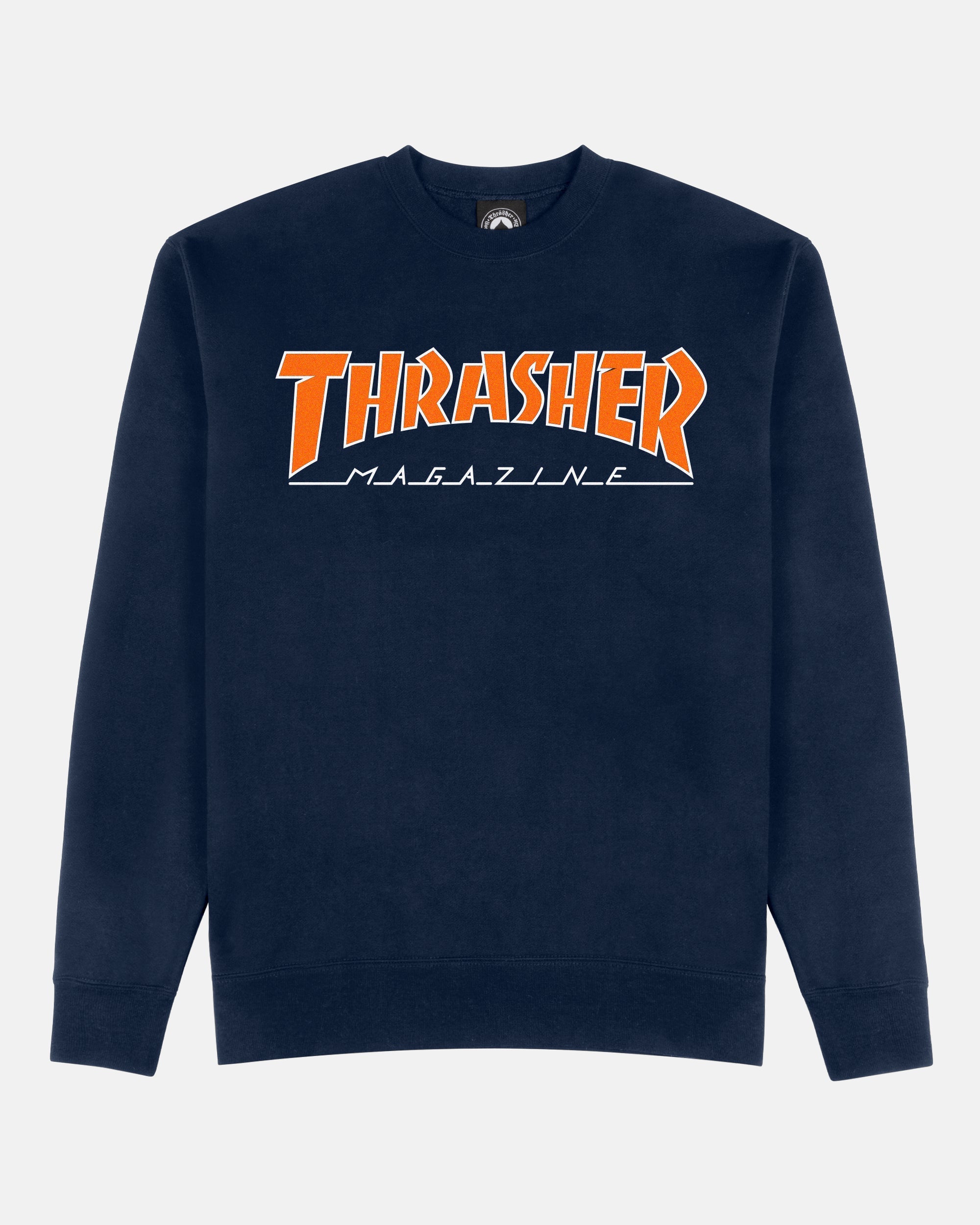 OUTLINED - CREWNECK - NAVY / ORANGE