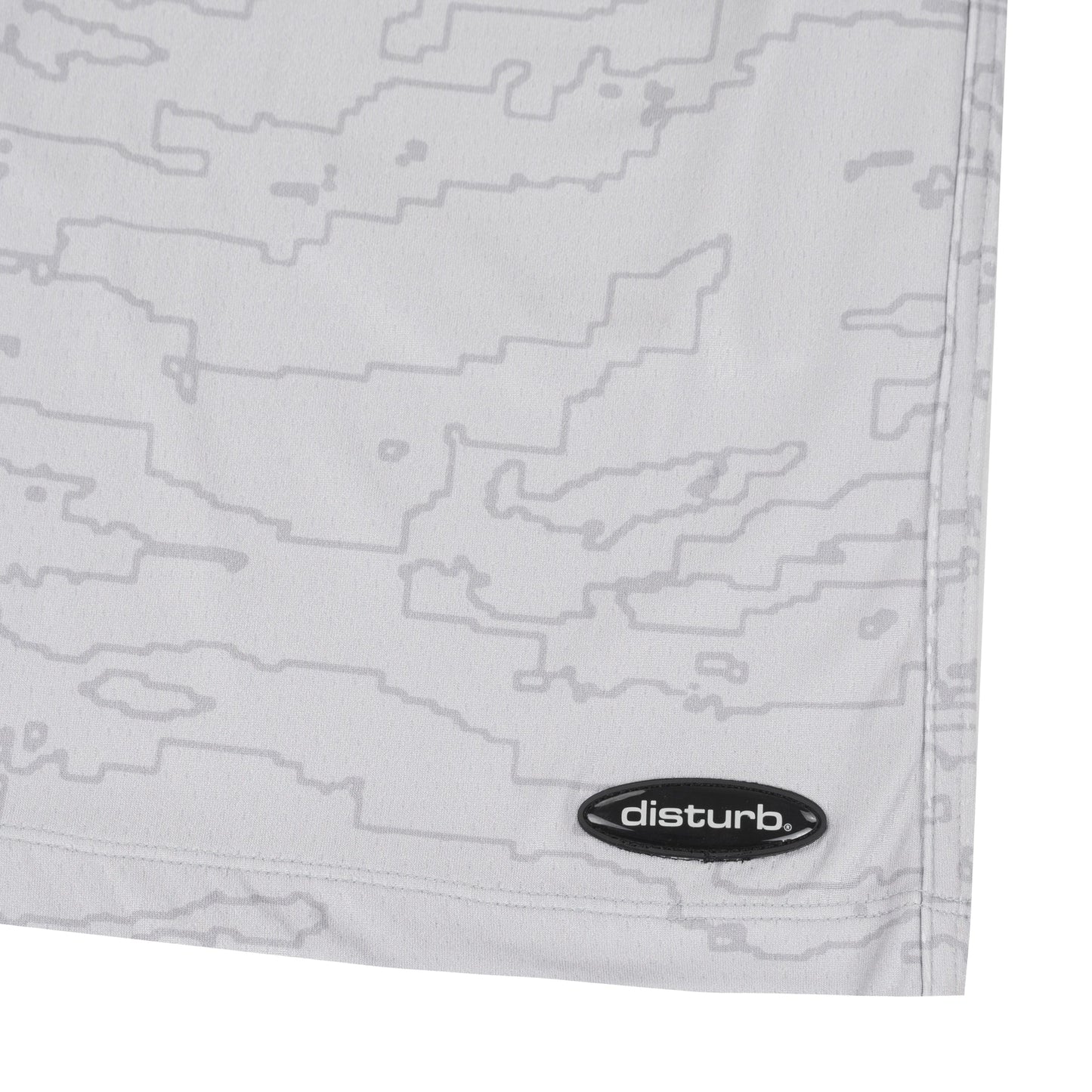 Outline Map Mesh Shorts in Grey