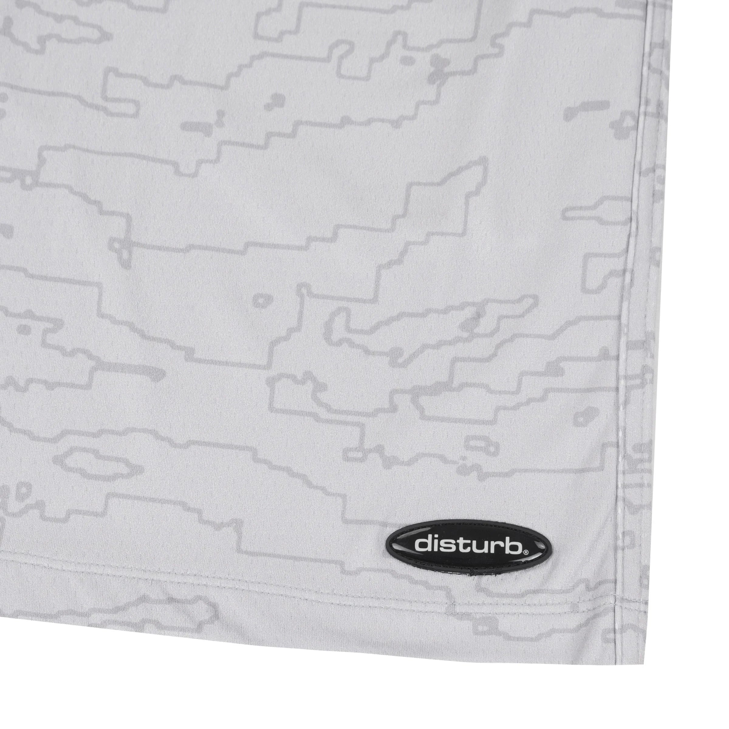Outline Map Mesh Shorts in Grey - Four Street