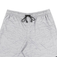 Outline Map Mesh Shorts in Grey