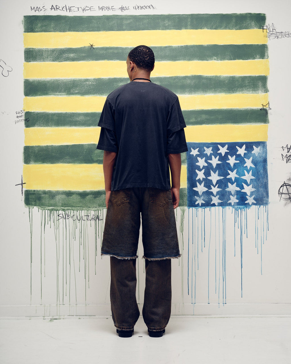 Camiseta PIET Double Sleeve - Vintage Black