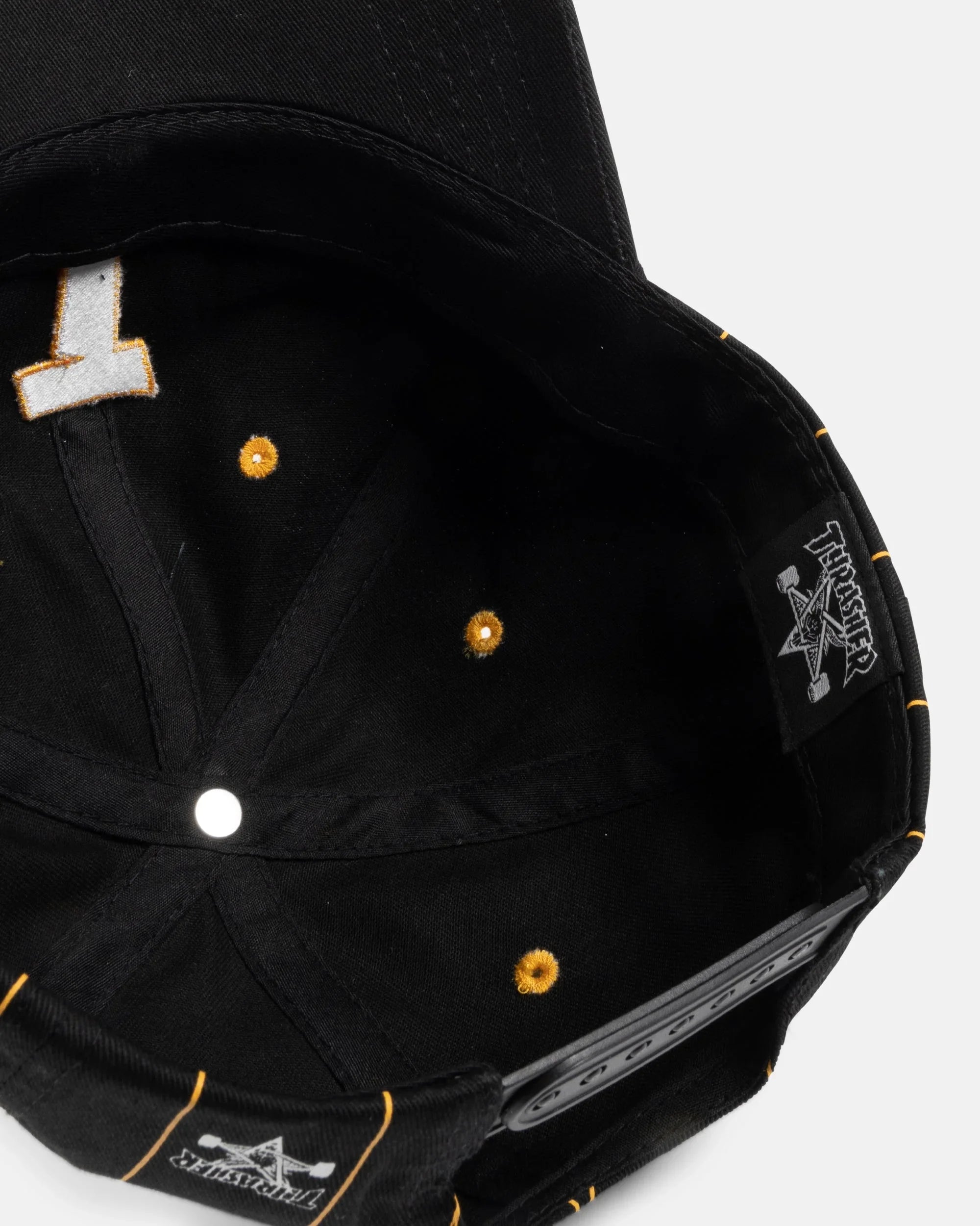 T LOGO - OLD TIMER HAT - BLACK / YELLOW - Four Street