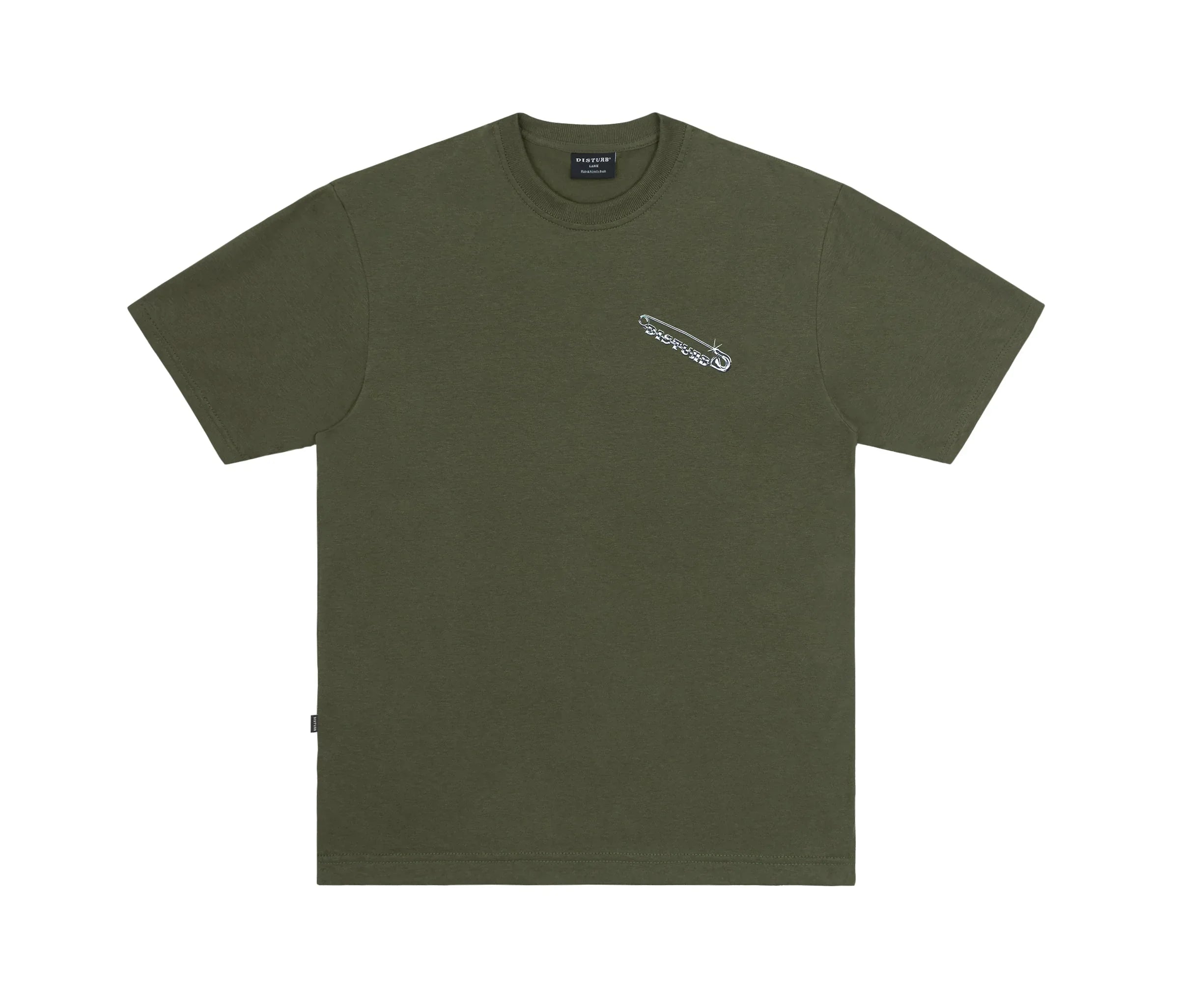 Safety Pin T-Shirt In Dark Green - Four Street