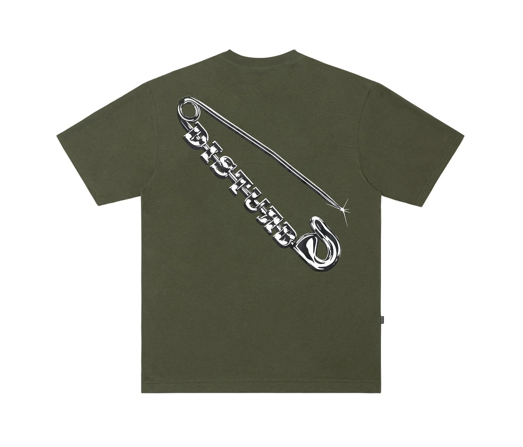 Safety Pin T-Shirt In Dark Green - Four Street