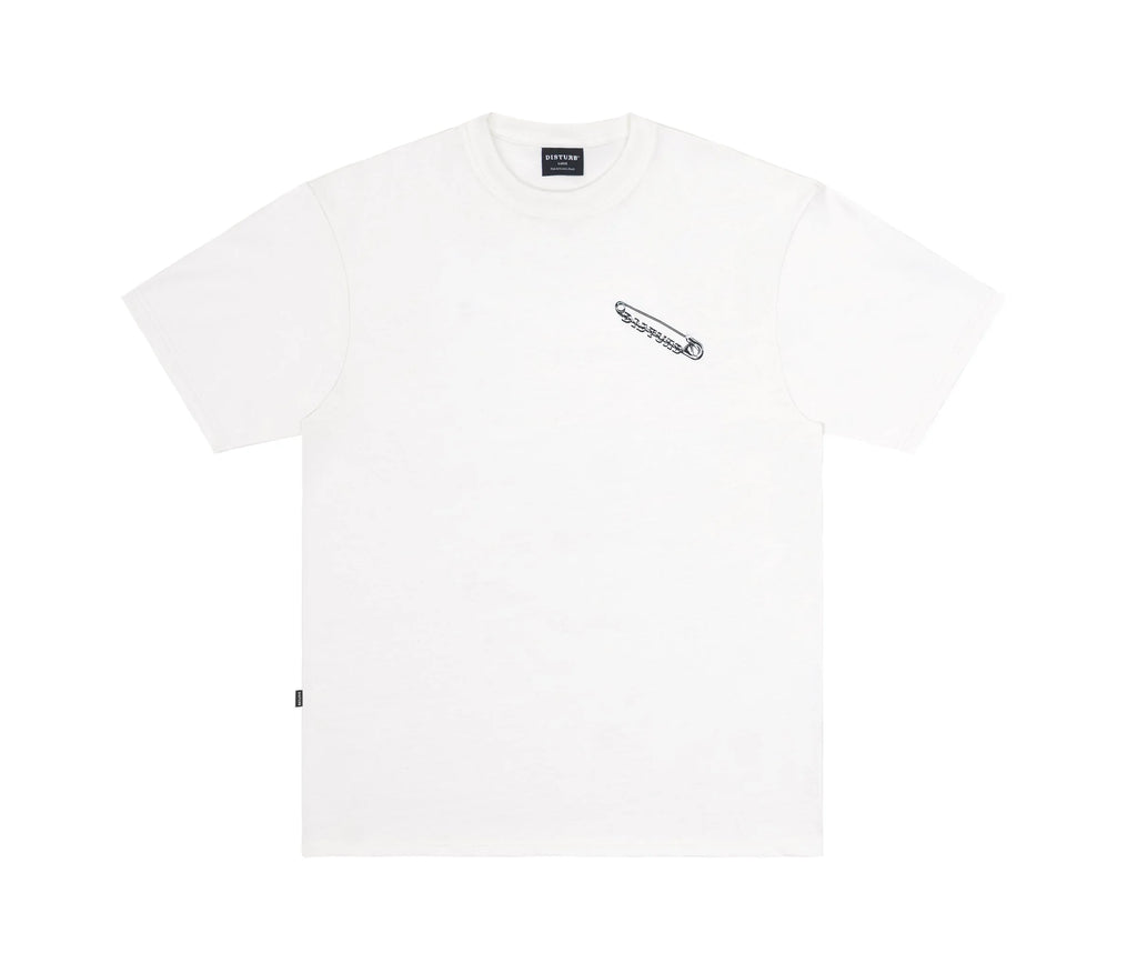 Safety Pin T-Shirt In Off-White - Four Street