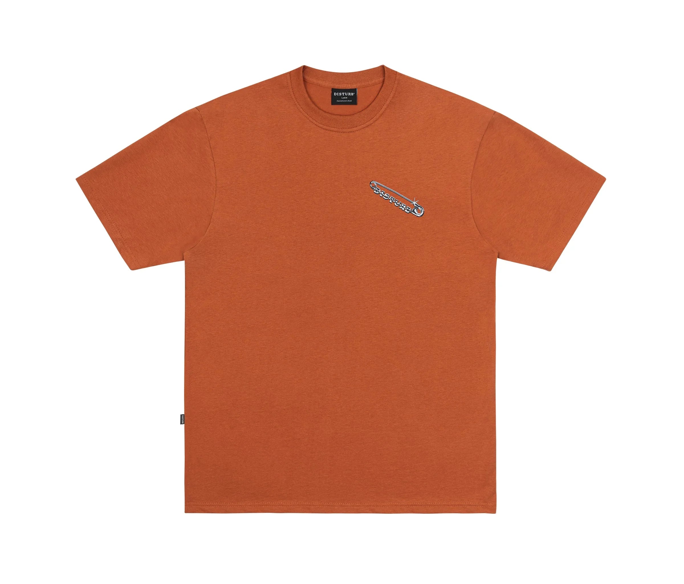Safety Pin T-Shirt In Orange - Four Street