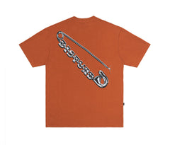 Safety Pin T-Shirt In Orange