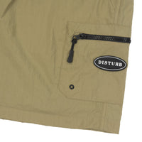 Plain Cargo Nylon Shorts in Beige