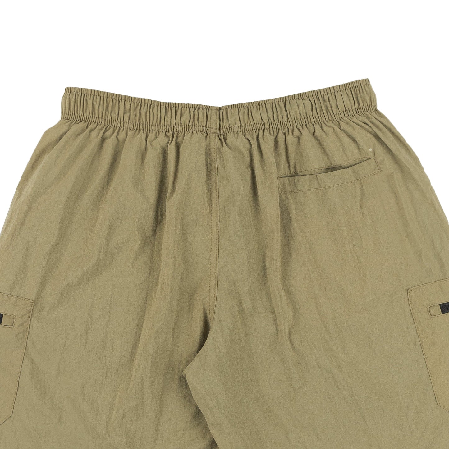 Plain Cargo Nylon Shorts in Beige
