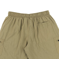 Plain Cargo Nylon Shorts in Beige