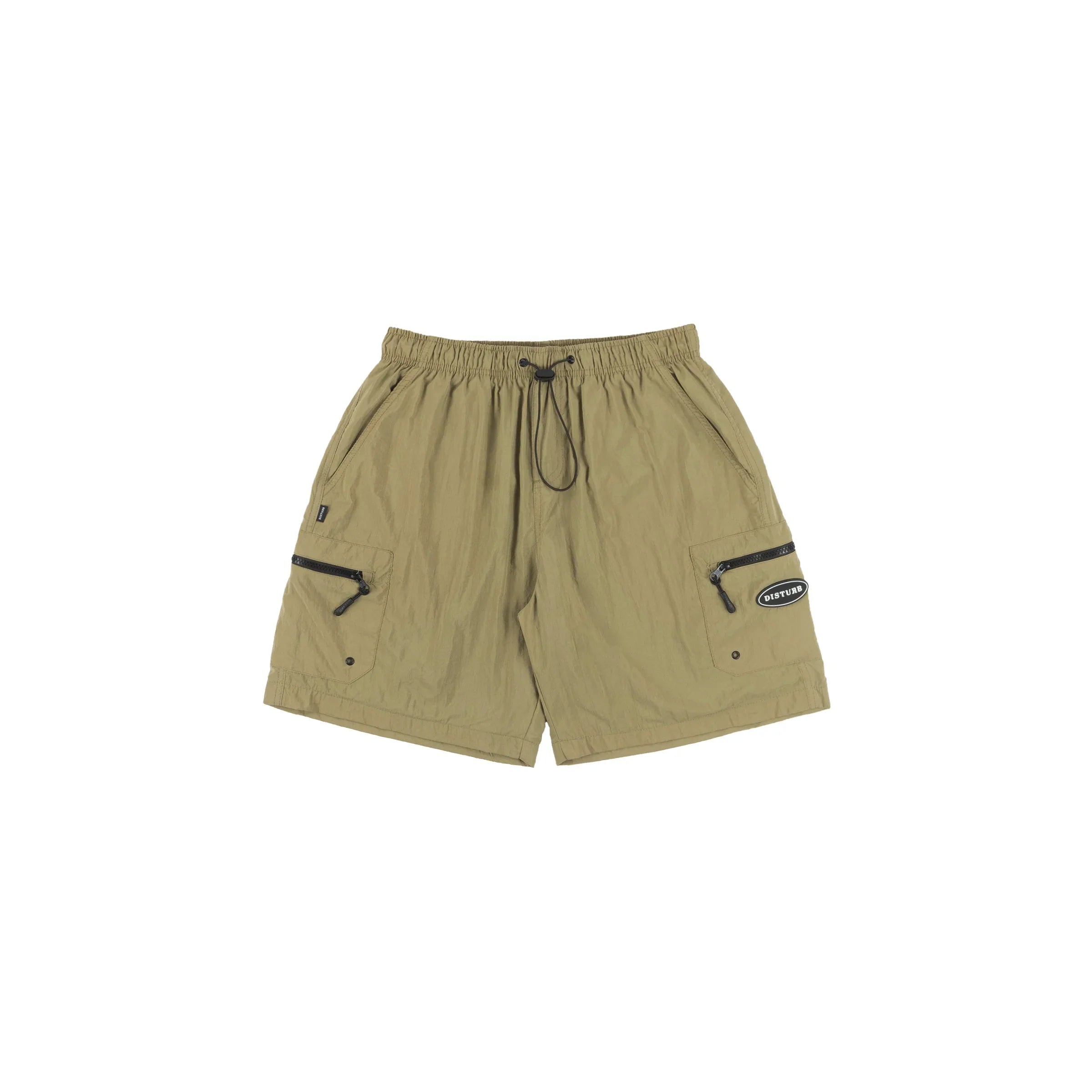 Plain Cargo Nylon Shorts in Beige - Four Street