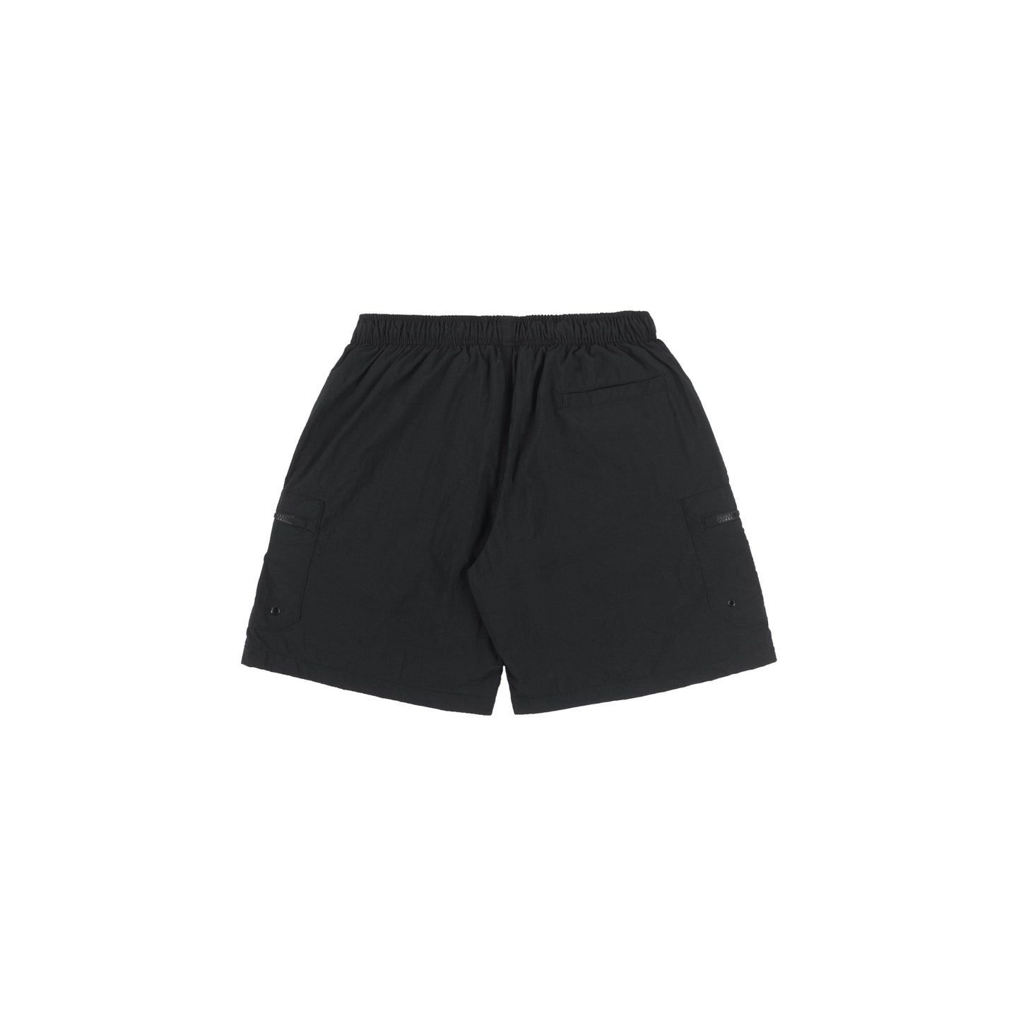 Plain Cargo Nylon Shorts in Black