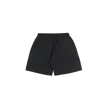 Plain Cargo Nylon Shorts in Black