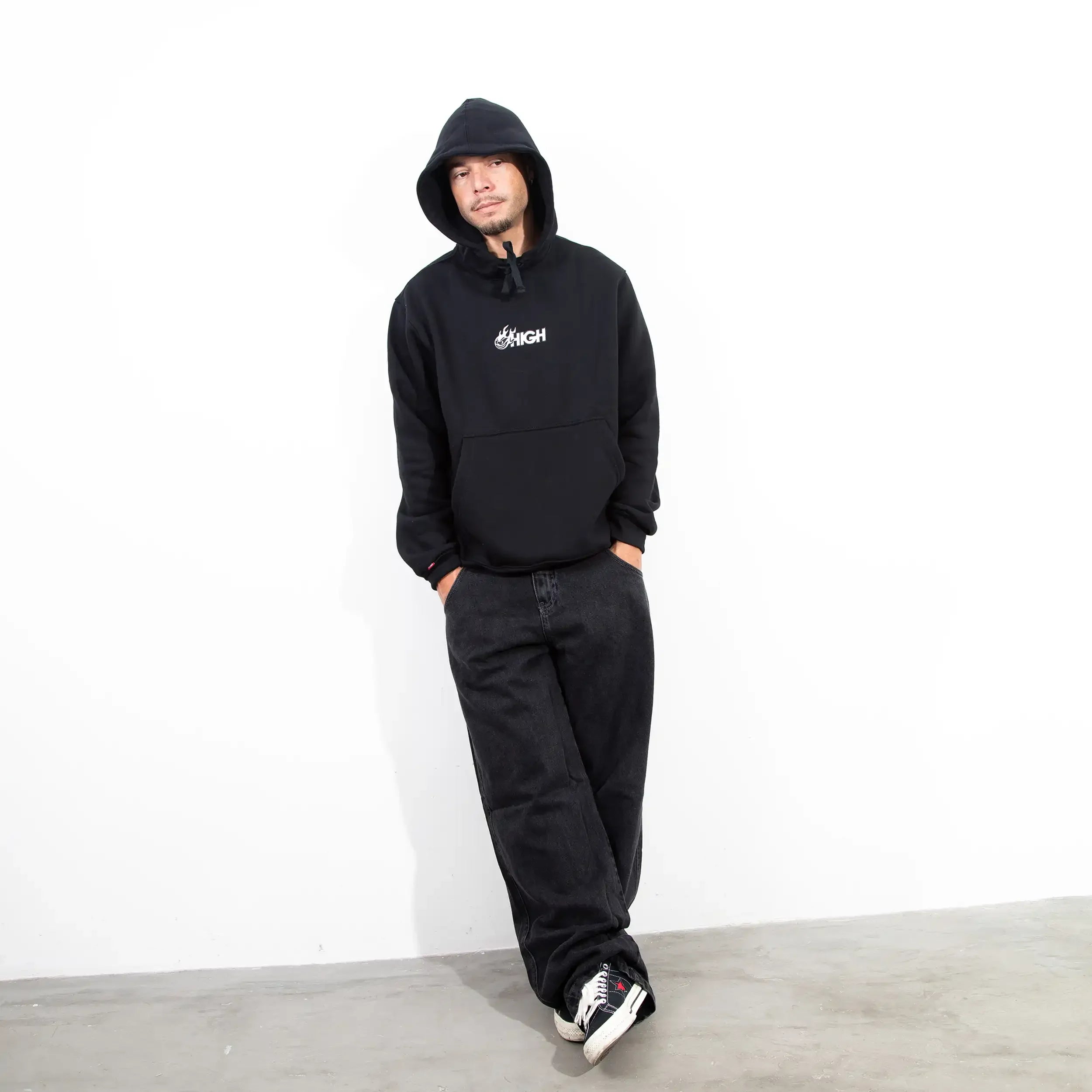 Hoodie Freddy Flames Black - Four Street