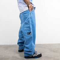 High &amp; ÖUS Denin Baggy Stoned Blue