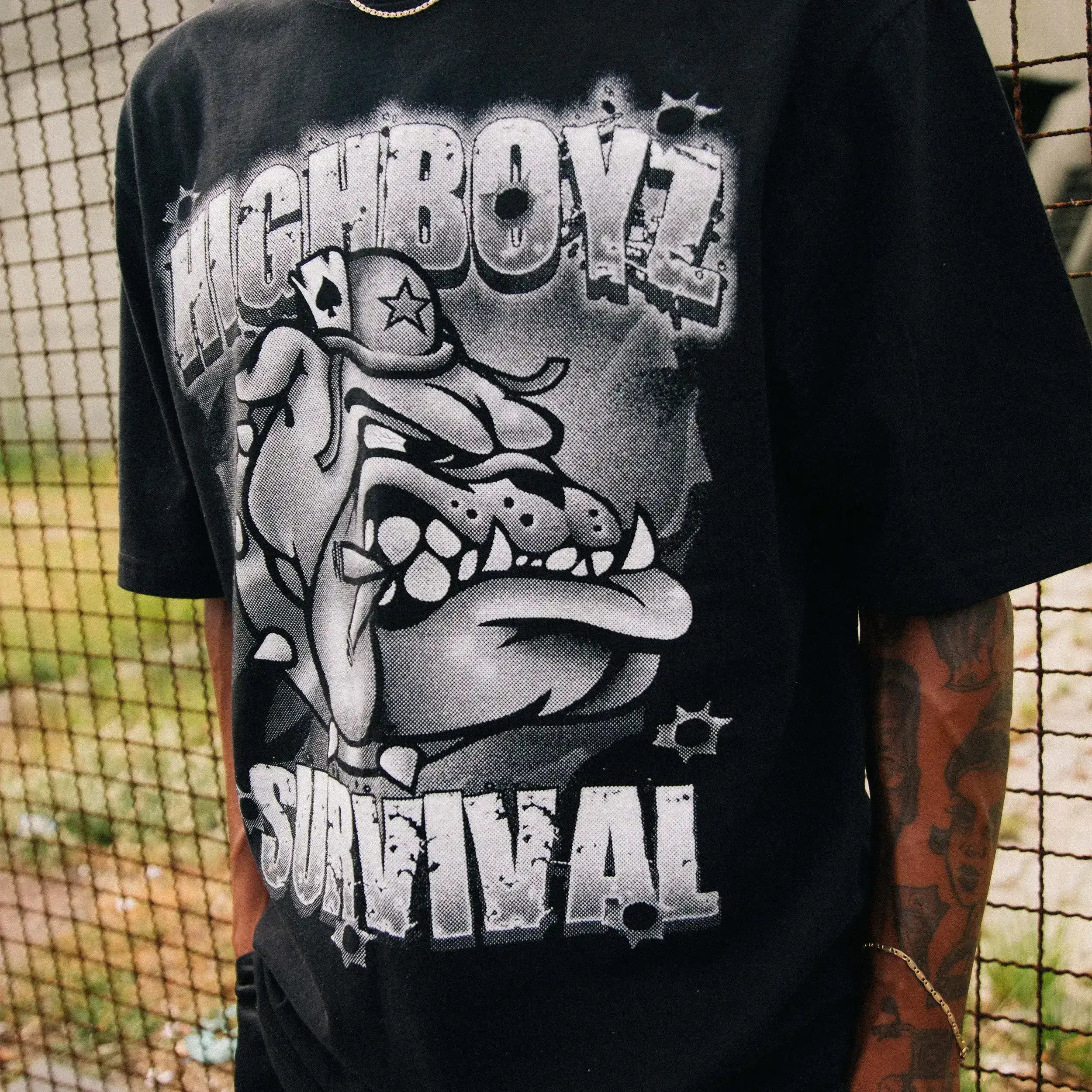 Tee Dog High X Survival Black - Four Street