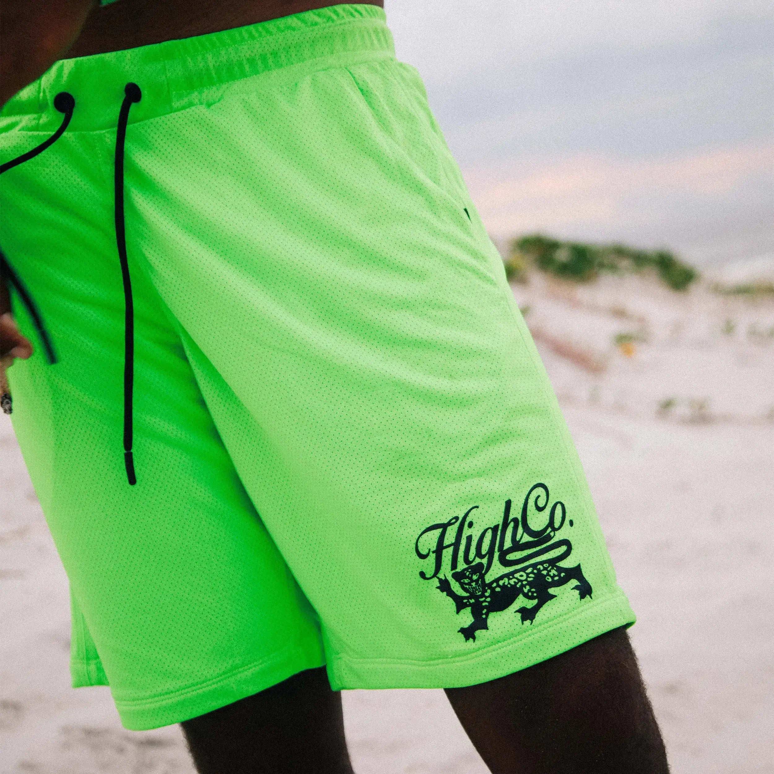 Mesh Shorts High X Survival Lemon - Four Street