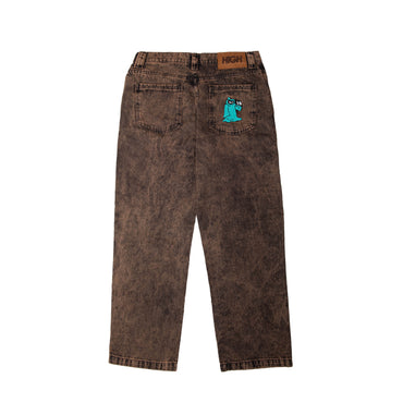 Rust Denim Pants Brown