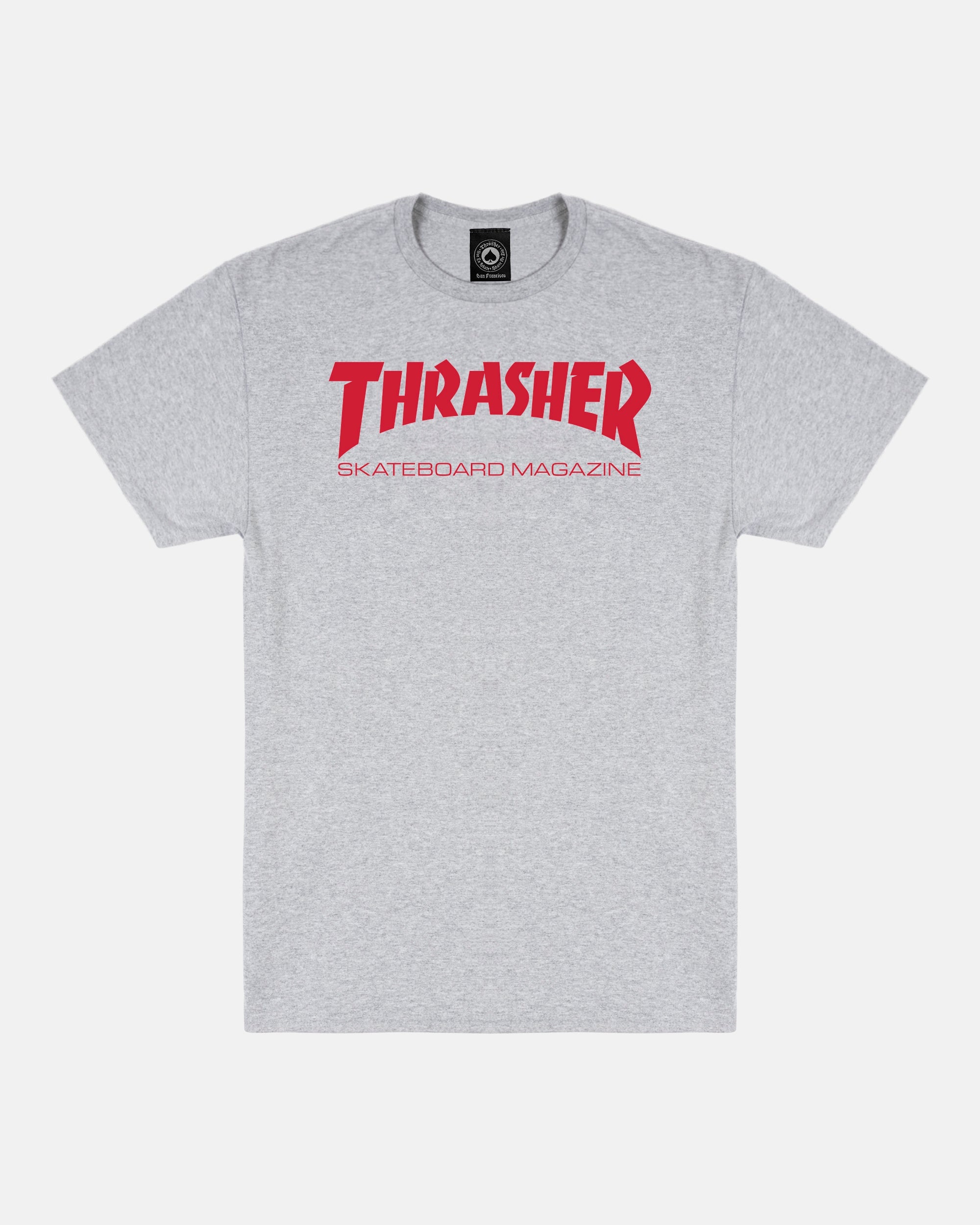 SKATE MAG - TSHIRT - GREY / RED