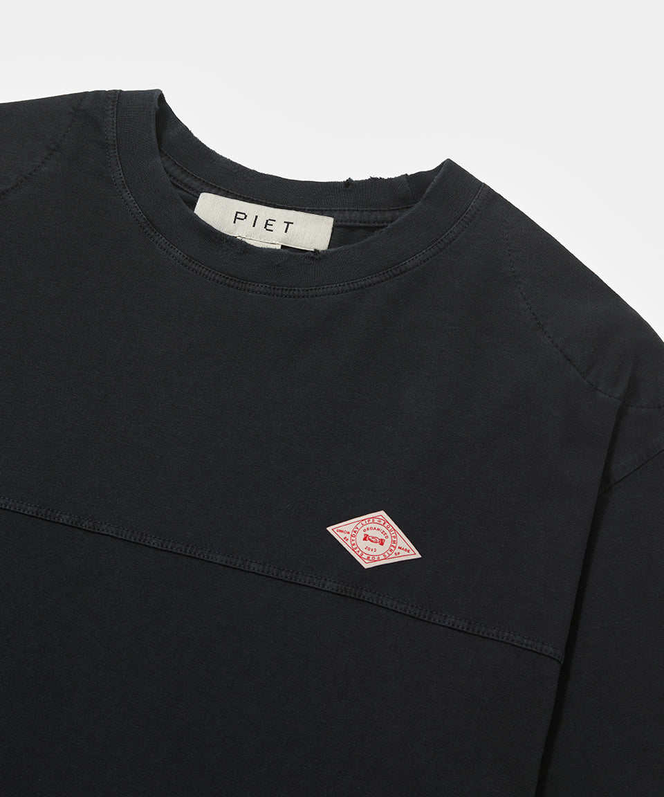 Camiseta PIET Double Sleeve - Vintage Black