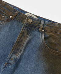 Dirt Stained Oversized Denim Blue