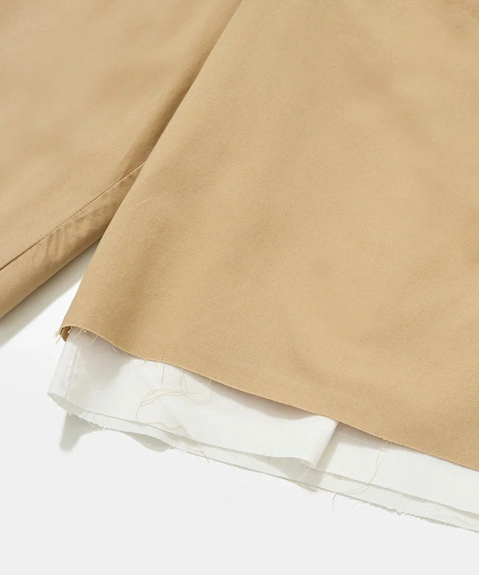 Lined Chino Shorts Khaki - Four Street