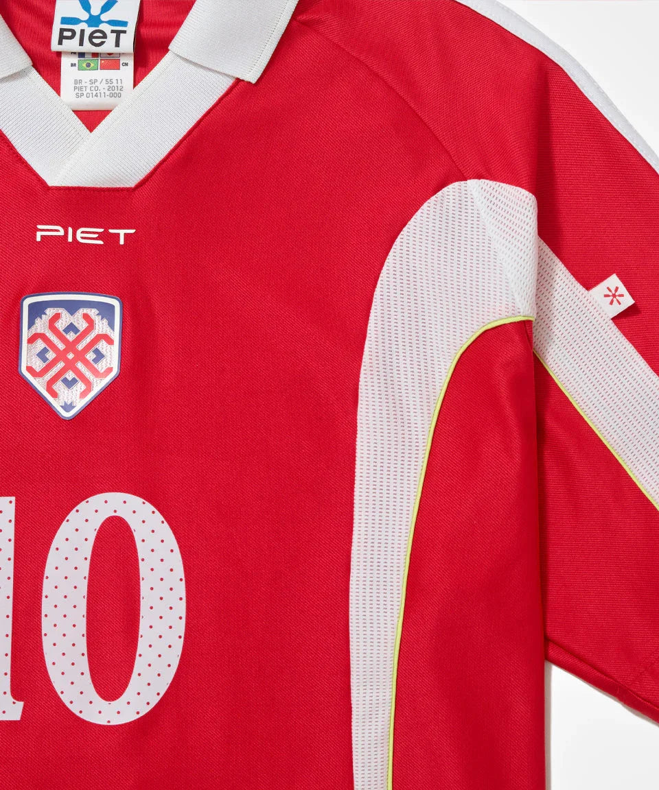 PIET F.C. Short Sleeve Jersey Red - Four Street