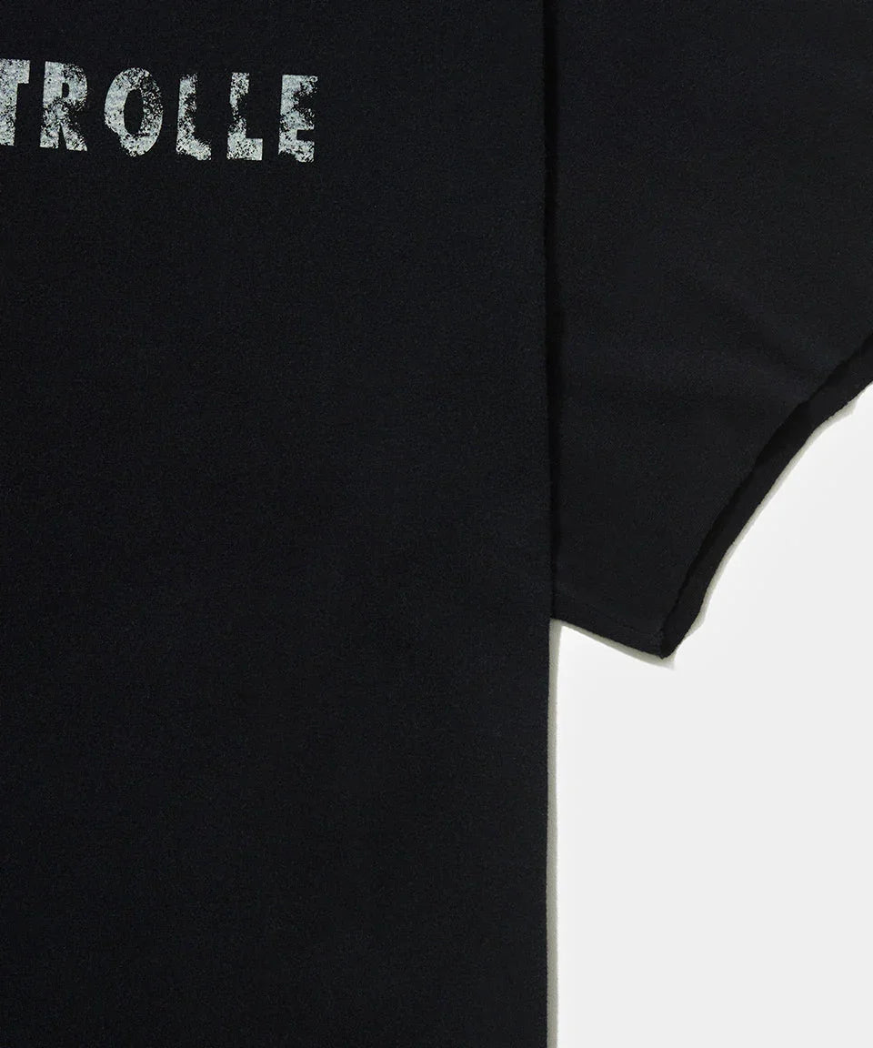 Dopping Kontrolle Raw Edge T-shirt Vintage Black - Four Street