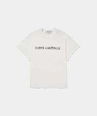 Dopping Kontrolle Raw Edge T-shirt Bone White