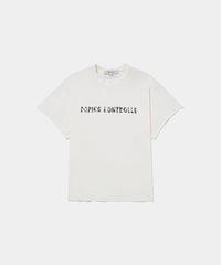 Dopping Kontrolle Raw Edge T-shirt Bone White