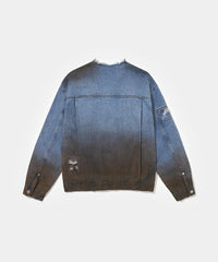 Dirt Stained Denim Jacket Blue