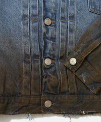 Dirt Stained Denim Jacket Blue