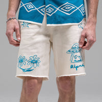 Blonded Denim Shorts (Off White)