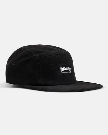 THRASHER - 5 PANEL HAT - BLACK